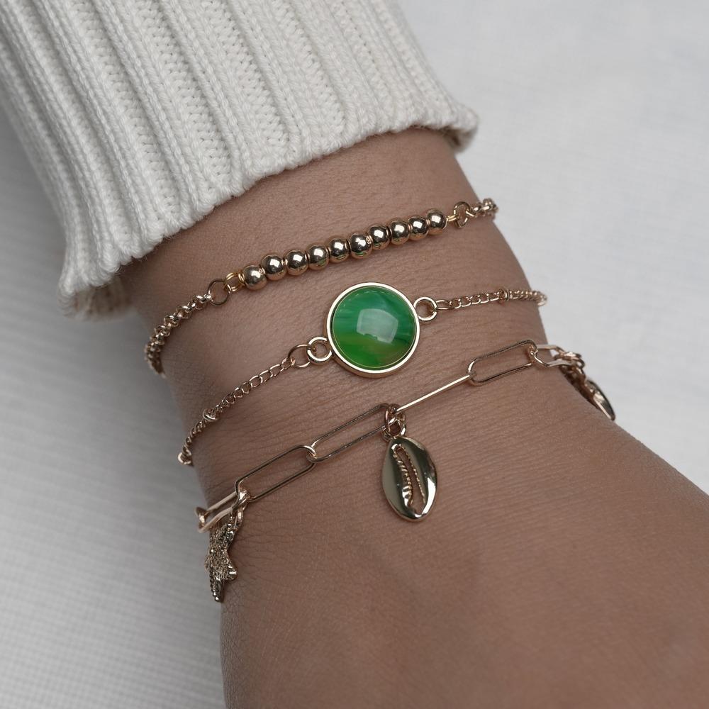 Fashion Bracelet Bohemian Alloy Shell Pendant Bracelet Multi-Piece Jewelry Set