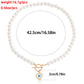 Jewelry ins all-match devil's eye love imitation pearl necklace simple blue eye necklace female