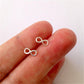 Earrings simple number 8 stud earrings lucky number earrings