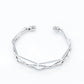 Fashion Pop Bracelet Five-Layer Water chestnut Polished Geometric Opening Couple Bracelet Jewelry