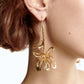 1732 hollow three-dimensional geometric flower earrings ZA fashion metal retro hip-hop punk earrings