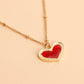 Jewelry niche double-layer long tassel red love lock necklace female ins high-end explosive product