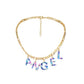 Jewelry fashion colorful letter collarbone necklace ins simple trend color word resin necklace