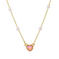 Ins Love Pearl Necklace Female Fashion Niche Peach Heart Pendant Clavicle Chain Sweet Simple Necklace