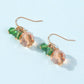 E8724 Retro Pumpkin Shaped Crystal Mini Earrings Female Halloween Personality Trend Alloy Earrings Accessories