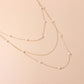 Jewelry Elegant Imitation Pearl Layer Necklace Geometric Trend Street Style Necklace