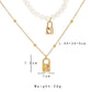Jewelry Temperament Minor Frosted Crystal Beads Clavicle Necklace Creative Double Layered Love Lock Necklace