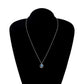 Jewelry micro-inlaid blue fantasy planet pendant necklace women's fashion full diamond temperament simple necklace