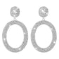 E1344 Exaggerated light luxury three-layer claw chain earrings oval rhinestone temperament earrings trendy earrings women