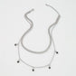 N9267 Double Pentagram Necklace Geometric Drip Oil Elegant Necklace Metal Texture Fashion Clavicle Chain Women