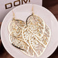Multi-level Hollow Leaf Metal Earrings Temperament Ladies Party Earrings