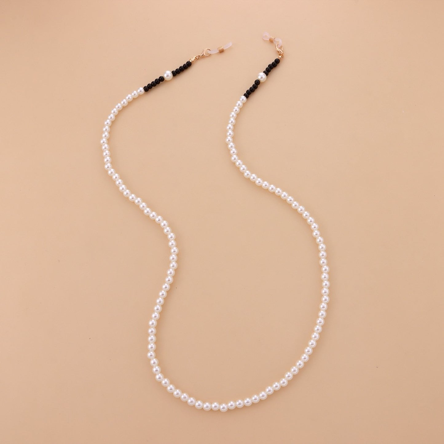 Jewelry Ladies White Pearl Trend Glasses Chain Personality Temperament Simple Mask Accessories