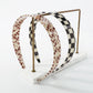F4321 Internet celebrity checkerboard hair hoop wide-brimmed resin simple head hoop niche retro going out pressing hair headgear