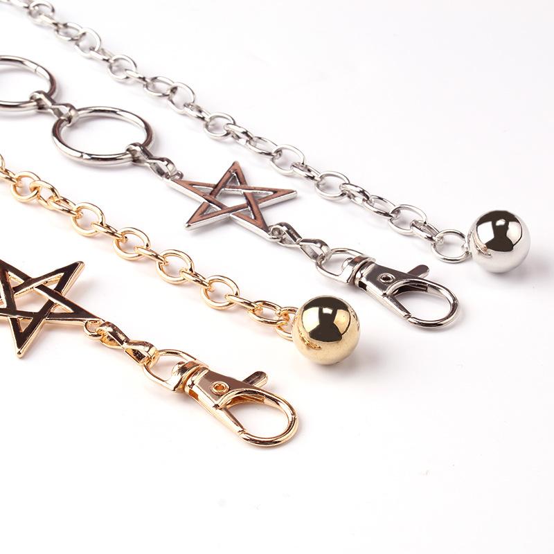 Waist jewelry sexy simple ring star single layer chain ball pendant decorative body chain