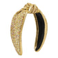 F517 Jewelry Exaggerated Geometric Knotted Golden Wrapped Headband Light Luxury Sequins Retro Headband Female