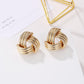 Exaggerated Earrings Geometric Cross Metal Pattern Stud Earrings Fashion Creative Accessories