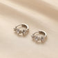 Classic Fashion Ladies Micro-inlaid Flower High-grade Crystal Zircon Super Flash Diamond Lazy Earrings Jewelry