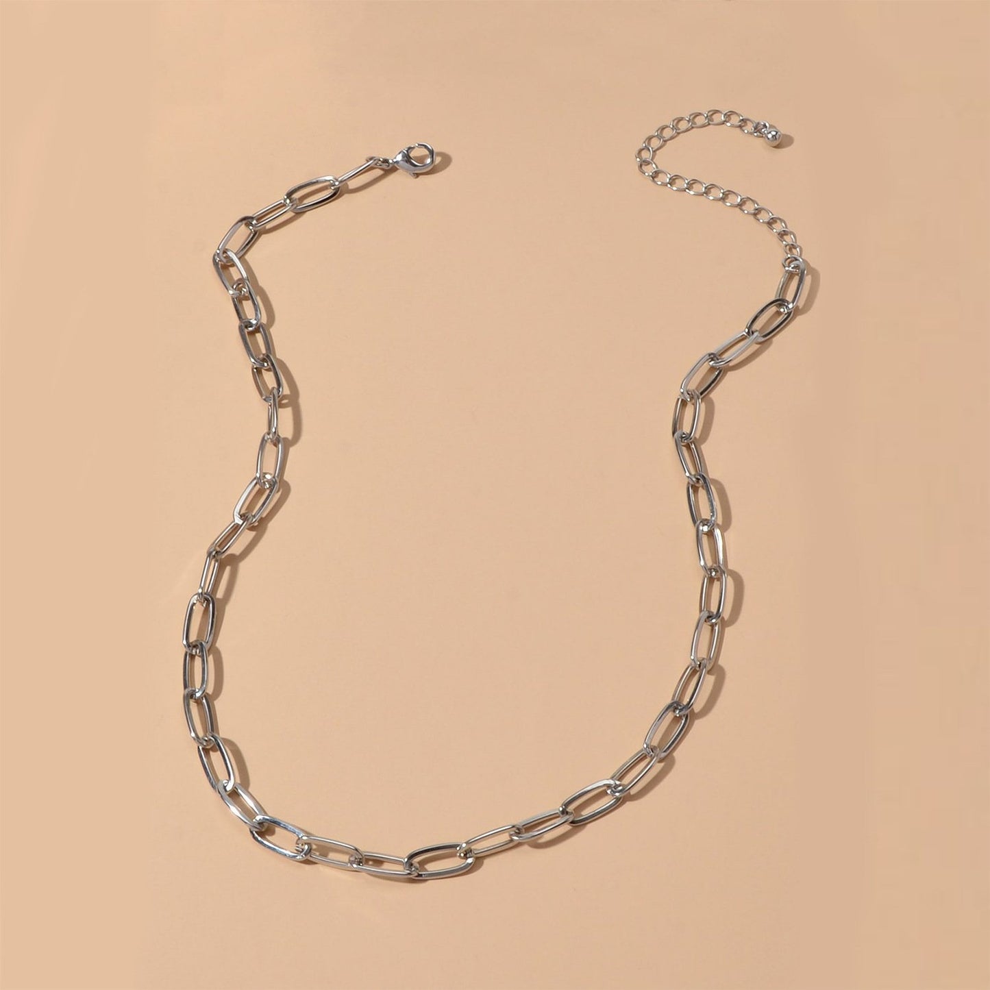 Jewelry Simple Geometric Square Small Hole Necklace Women's Fashion Trend Single Layer Personality Necklace