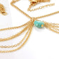 Jewelry multi-layer chain turquoise water drop head chain headdress female fashion Baroque headband headband