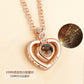 Valentine's Day jewelry same style one hundred languages I love you necklace heart-shaped pendant