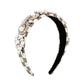 F3716 Jewelry Plaid Exaggerated Palace Rhinestone Flower Headband Imitation Pearl Light Luxury Headband Female