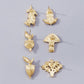 E1269 Simple Ear Stud Set Colorful Diamond Mushroom Broccoli Creative Earrings Fun Geometric Fashion Earrings