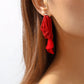 E1986 Medieval Beaded Tassel Geometric Earrings Temperament Retro Elegant Ethnic Solid Color Earrings