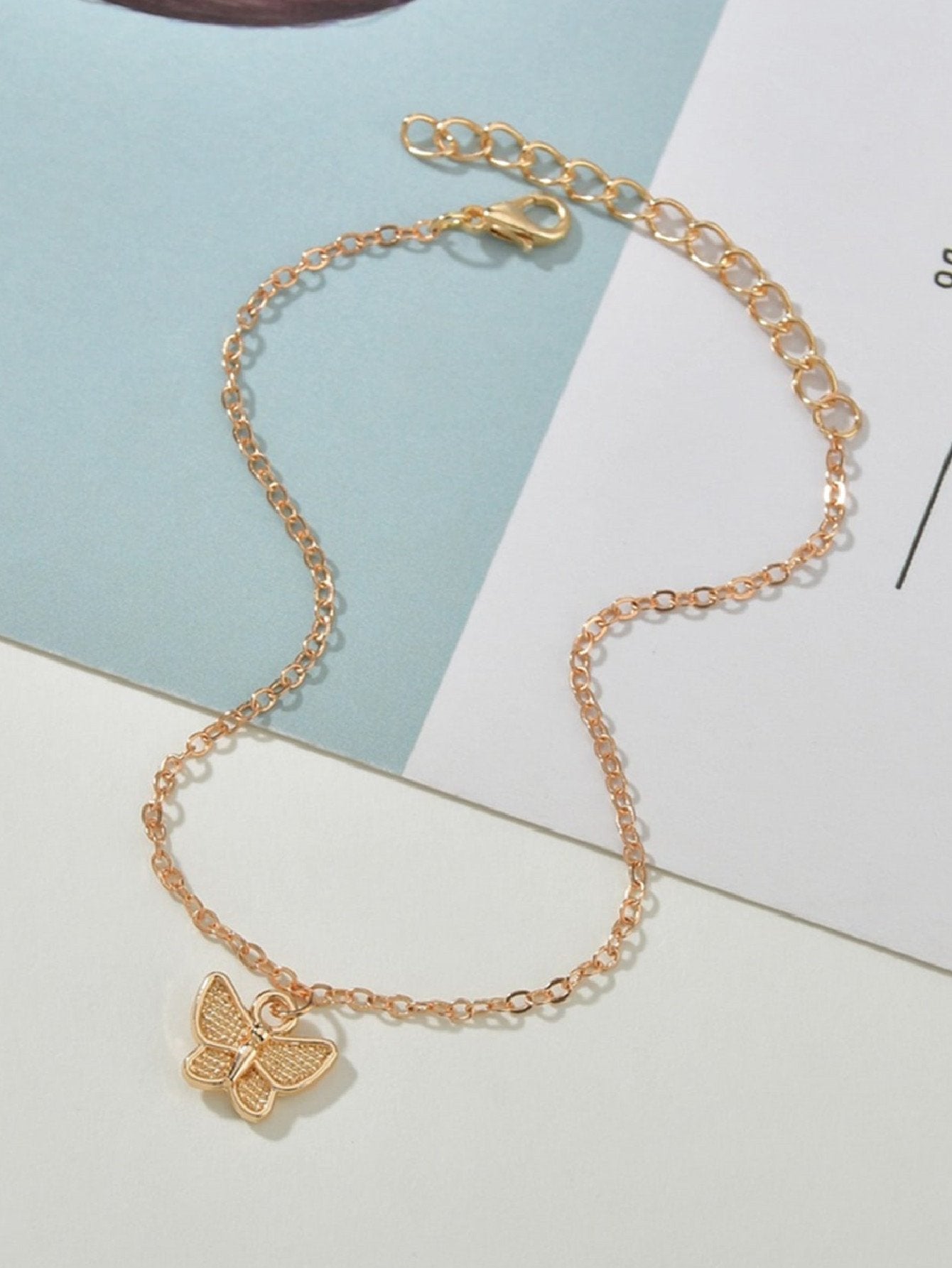 Vintage Alloy Hollow Butterfly Anklet Ankle Anklet Jewelry