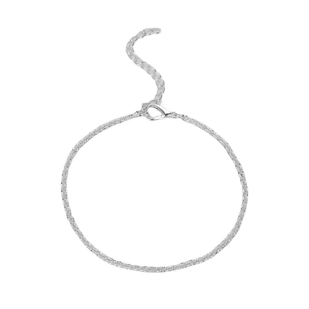 Explosive style sparkling bracelet female ins retro temperament silver pigment chain net red hand jewelry