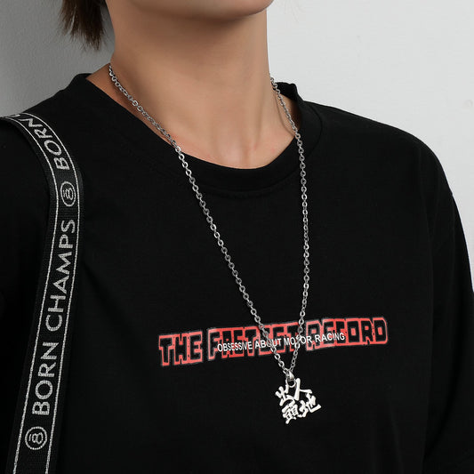 Get ahead Necklace Rock hip-hop tide men and women trendy pendant inspirational gift student necklace accessories sweater chain