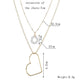 Vintage Double Layer Pearl Necklace Fashion Simple Metal Heart Necklace Accessories