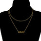 Jewelry Irregular One-word Horizontal Strip Pendant Necklace Women's Double Bead Chain Necklace Clavicle Chain