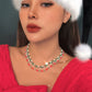 Ornament simple contrast color rice bead beaded necklace female fashion creative Christmas necklace choker
