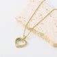 ZN161TikTok Light Luxury Geometric Niche Love Necklace Hollow Micro-inlaid Irregular Necklace