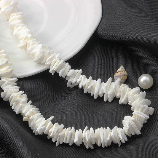 White Marine Elements Crushed Shell Conch Choker Holiday Choker