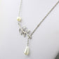 Fashion personality leaf pearl water drop necklace collarbone chain girls jewelry
