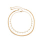 Jewelry cold snake bone chain necklace creative temperament imitation pearl tassel double layer necklace female