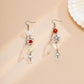 Jewelry Niche Creative Acrylic Butterfly Tassel Earrings Imitation Crystal Metal Pendant Earrings Women