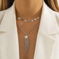 Jewelry Hip Hop Trend Star Pendant Clavicle Necklace Niche Versatile Tassel Chain Necklace Female