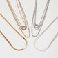 N1343 Retro multi-layer snake bone necklace circle micro-inlaid exaggerated hip-hop necklace niche simple necklace