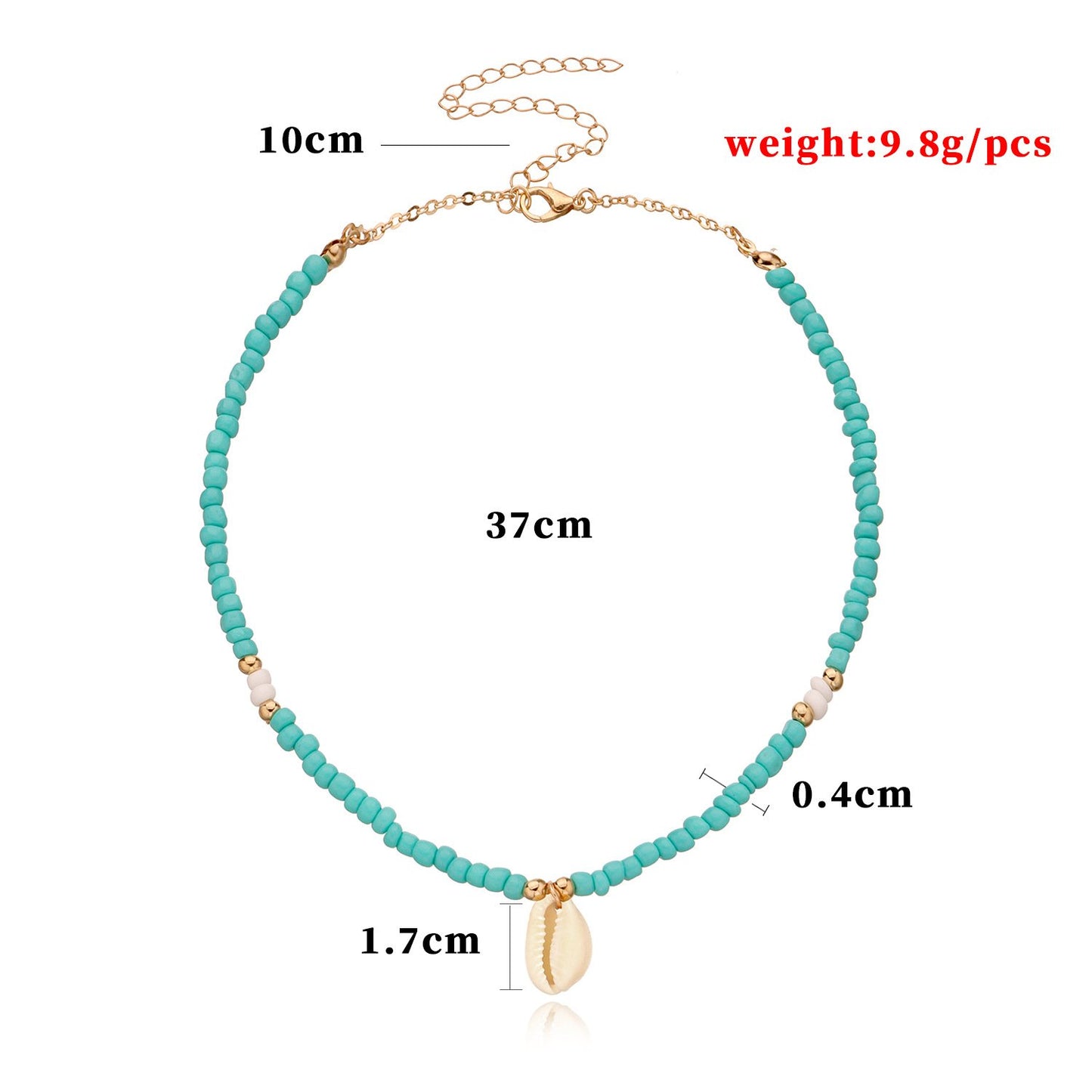 Jewelry Simple Large Rice Bead Shell Pendant Necklace Female Fashion Temperament Popular Necklace