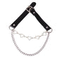 Jewelry punk metal chain peach heart pendant necklace dark pu double collarbone necklace