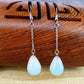 Drop-shaped opal earrings fashion chain earhook natural stone earrings Taobao net red live broadcast stall