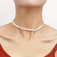 Jewelry French flower necklace female ins fashion all-match imitation pearl necklace