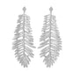E1414 Simple Metal Earrings Creative Hollow Feather Leaf Earrings Cold Personality Earrings