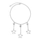 Jewelry simple metal five-pointed star pendant necklace creative long tassel chain sweater necklace
