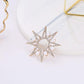 Fashionable geometric exaggerated earrings temperament pearl studded diamond starburst sun flower stud earrings single style