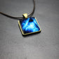 Pyramid luminous crystal pendant dream starry sky same necklace for men and women small gift chest chain with chain