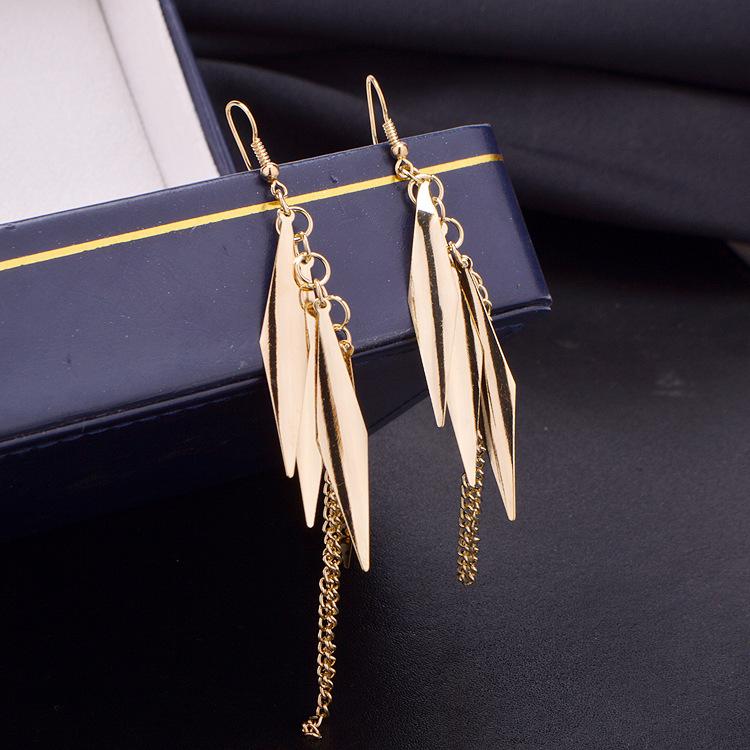 Fashion OL tassel water drop line earrings earrings direct supply