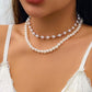 Jewelry Retro Versatile Imitation Pearl Stacked Clavicle Chain Stacked Temperament Double Layer Necklace